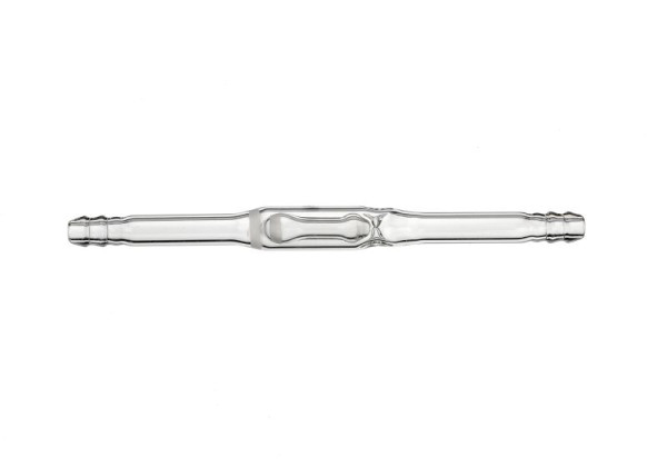 Clapet anti-retour Rettberg, avec 2 olives Ø 9mm, pour installation dans des conduites flexibles, verre borosilicaté 3.3, 154000050