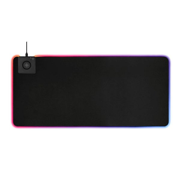 Tapis de souris Deltaco GAMING RGB (chargement rapide sans fil, extra large, facile à nettoyer), GAM-092