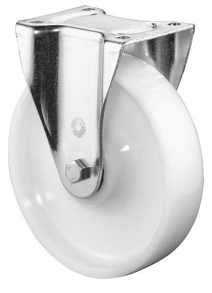 BS Rolls Roulette pour charges lourdes, roulette fixe, largeur de roue 50 mm, Ø roue 200 mm, capacité de charge 1000 kg, bande de roulement/corps de roue plastique, roulement à billes, L610.B15.200