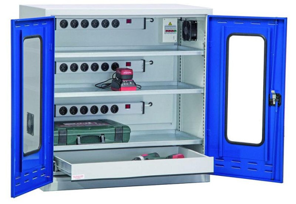 Armoire de charge de batterie KLW, 1000 x 1000 x 490 mm, 7FN-NH1000FD-AKK3XRB