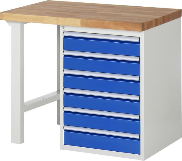 Etabli RAU série 7000 - modèle 7516-1, L1000 x P700 x H890 mm, base système L1000 x P650 x H850 mm, 03-7516A1-107B4M.11
