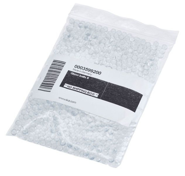Billes de verre IKA, 250 g, billes de verre pour récipients mélangeurs BMT, 0003599200