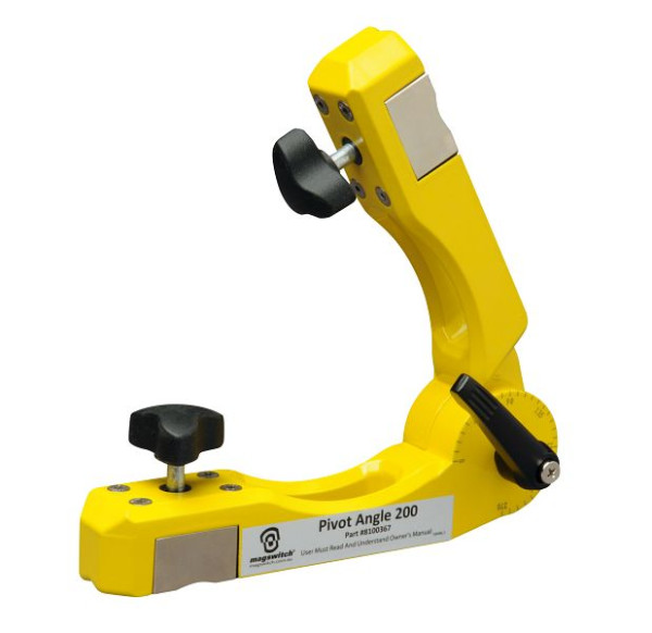 Angle de soudage magnétique ELMAG PA 200, réglable en continu de 22 à 270°, force de maintien 90 kg, commutable ON/OFF, 55478