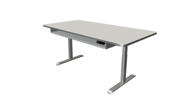 Kerkmann table debout/assise Move 4 Premium, L 2000 x P 1000 mm, réglable en hauteur électriquement de 620 à 1270 mm, gris clair, 10320711