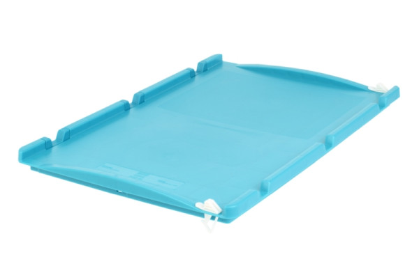 Jeu de couvercles Bito /ASDV64 600x400 turquoise avec roulement enfichable et serrure ASDV, C0320-0012