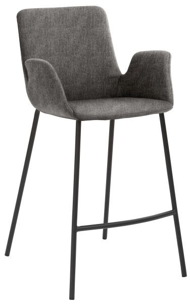 Tabouret Mayer Sitzmöbel 1222, structure 4 pieds noir, gris asphalte, 1222_V3_30080