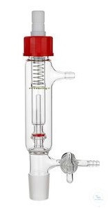 Soupape de surpression / anti-retour Rettberg, Kern NS 14,5/23, avec robinet latéral en verre alésage 3 mm, verre borosilicaté 3,3, 107000090