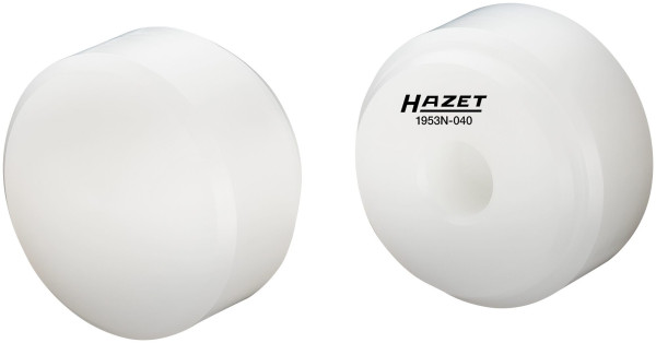 Tête de rechange Hazet, 40 mm, têtes de rechange (paire) pour maillet à face souple en plastique HAZET 1953 N-40 polyuréthane, 1953N-040