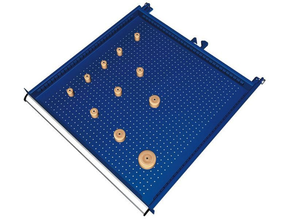 Kit de matériel de séparation KLW pour hauteurs de compartiment de tiroirs 50 à 400 mm dans armoire SGB, taille d'armoire 725 x 750 mm L x P, SGB-B09-030