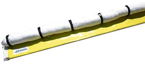 Barrières anti-huile DENIOS UE : 4 pièces (chacune 3 mx 130 mm) en combinaison avec un tablier de plongée (12 mx 300 mm), 215-814