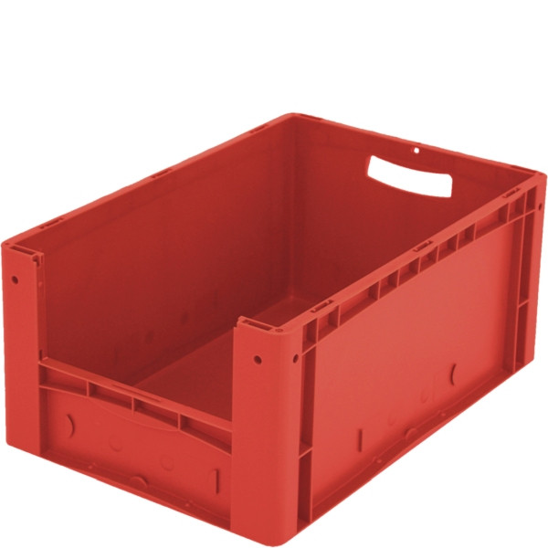 BITO Euro bac gerbable XL set /XL 64274 600x400x270 rouge, ouverture pour retrait d'étiquette sur le devant, C0290-0041