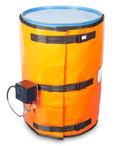 Enveloppe chauffante DENIOS pour fûts de 200 litres, protection antidéflagrante T3, 0 - 85°C, 685 W, 280-720