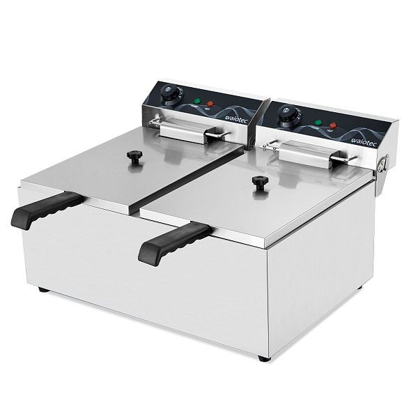 Friteuse électrique Vaiotec EASYLINE 2 cuves 17+17 litres, plage de température jusqu'à 200°C, 60x50x33,5 cm, 11034