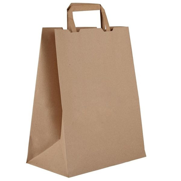 Vegware Grands sacs de transport compostables en papier recyclé, UE : 250 pièces, DW628