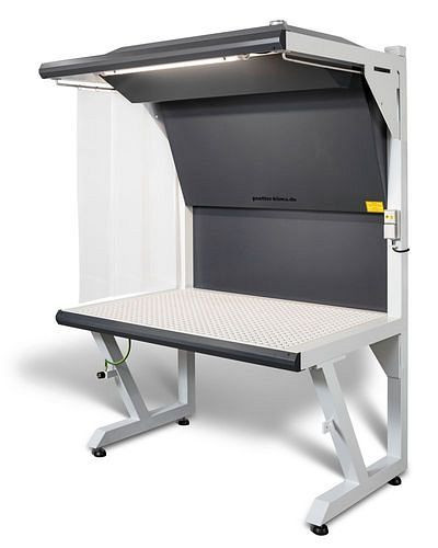 Table d'extraction DENIOS pour travaux de collage, plan de travail 2000 x 900 mm, 268902