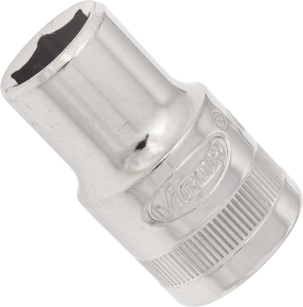 Insert de clé à douille VIGOR, carré creux 12,5 mm (1/2 pouce), profil à six pans extérieurs, 12 mm, V2603N