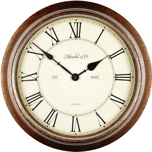 Horloge murale à quartz Technoline, métal, adaptée à une utilisation en extérieur, dimensions : Ø 36 cm, WT 7006