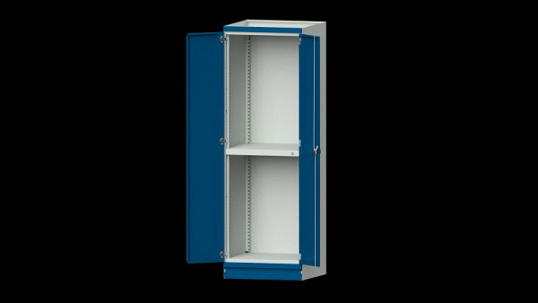 Établis ANKE armoire de base système d'armoires modulaires, modèle 102, 715 x 720 x 2200 mm, boîtier vide avec portes, RAL 7035/5010, 631.005