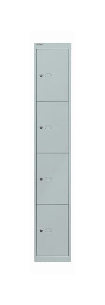 Armoire de bureau Bisley, 1 compartiment, 4 compartiments, gris clair, CLK124645