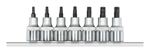 Embouts de tournevis GEDORE rouges 1/2", TX, sur barrette de connexion, 7 pièces, 3300029