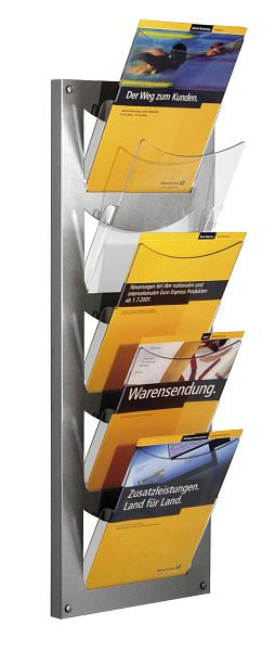 Kerkmann chargeur mural NovaX, L 310 x P 170 x H 900 mm, aluminium argent/transparent, 43639814