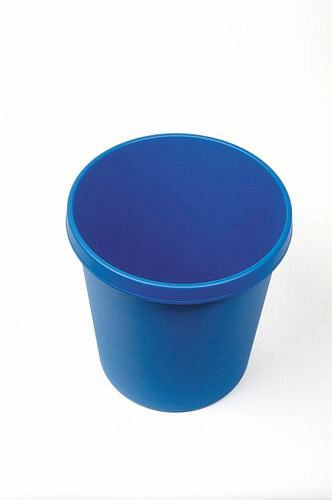 Corbeille à papier DENIOS, avec bord de préhension périphérique, volume de 18 litres, bleu, 115-897