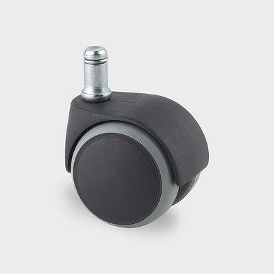 Roulette pivotante TENTE-ROLLEN avec frein, roue Ø 50 mm, hauteur totale 58 mm, bande de roulement en TENTEprene, AA23PJI050B10-11x20