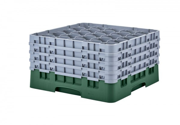 Cambro 25 compartiments Camrack® Sink Rack 9.5" Max Height, Couleur : Bottle Green, 25S900119