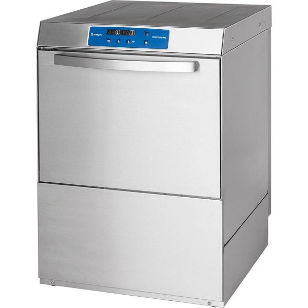 Lave-vaisselle Stalgast DigitalPower avec dosage de liquide de rinçage, dosage de détergent, liquide de rinçage et pompe de vidange, 400V, 6,5 kW, GE443