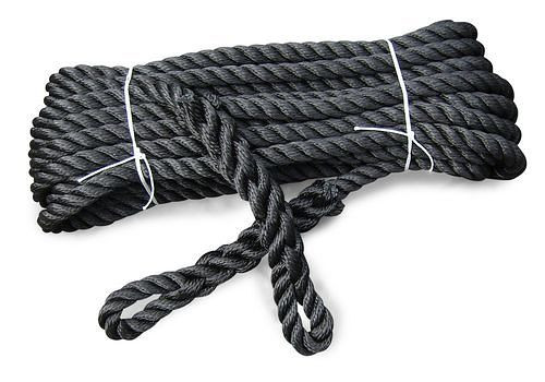 Corde de natation DENIOS PP, noire, 14 mm, vendue au mètre, 267-964
