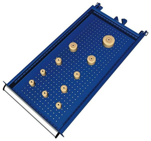 Kit de matériel de séparation KLW pour hauteurs de compartiment de tiroirs 50 à 400 mm dans armoire SDB, taille d'armoire 419 x 750 mm L x P, SDB-B06-030