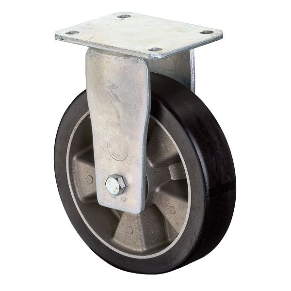 BS Rolls Roulette robuste, roulette fixe, largeur 40 mm, Ø100 mm, jusqu'à 150 kg, polyuréthane coulé 78 Shore A, corps de roue en aluminium, roulement à billes, RR110.B91.100