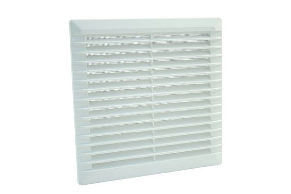 Grille de ventilation Marley 225x225mm avec clips de maintien pour conduits de grille de ventilation, 059105