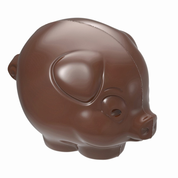 Moule à chocolat Schneider - cochon, 275 x 135 x 24 - double forme recto/verso / 37,5 x 30 x 12 mm, 2 x 7,5 g, 2 x 7 pièces, 421938