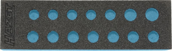 Insert en mousse souple Hazet à 2 composants, pour 163-251/14, dimensions / longueur : 172 mm x 50 mm, 163-251L