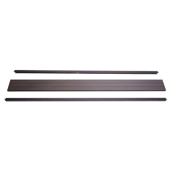 Ensemble d'extrémité Mendler pour brise-vue WPC Sarthe, profil d'extrémité coupe-vent, poteau en aluminium, 180cm, anthracite, 76260
