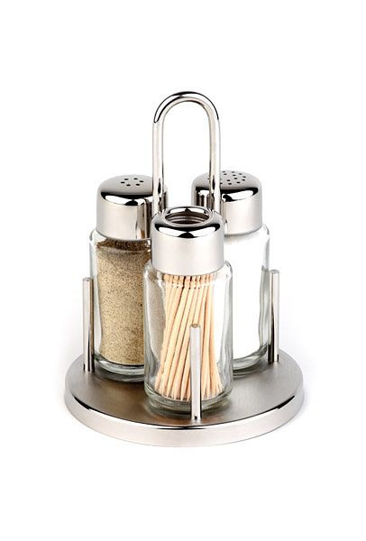 Huilier APS -CLASSIC-, Ø 10,5 cm, hauteur : 16 cm, support en acier inoxydable 18/8, récipient en verre avec couvercle en acier inoxydable, 40320