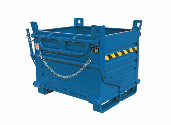 Sall Steel Conteneur à Fond Pliable - 2 Rabats inférieurs SL2, 100 x 80 x 91 cm, Bleu, SL064H650B