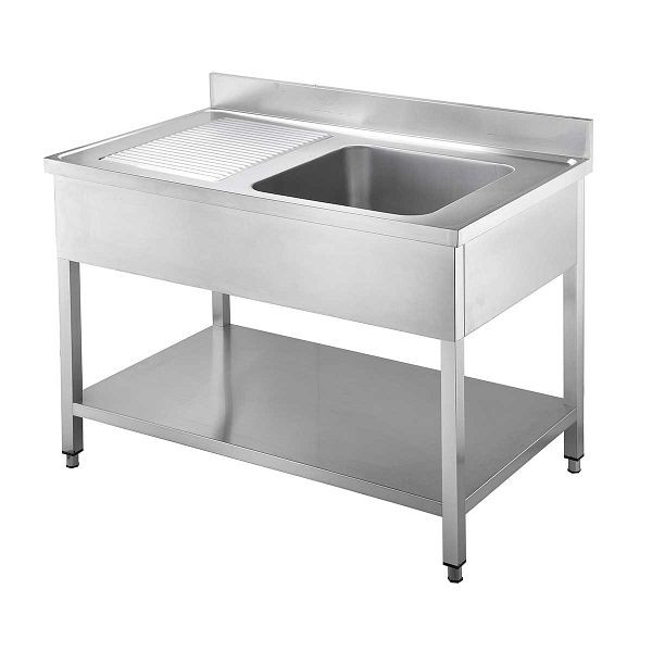 Vaiotec EASYLINE évier 600 / 1 vasque à droite avec égouttoir L : 1000 mm, 10197