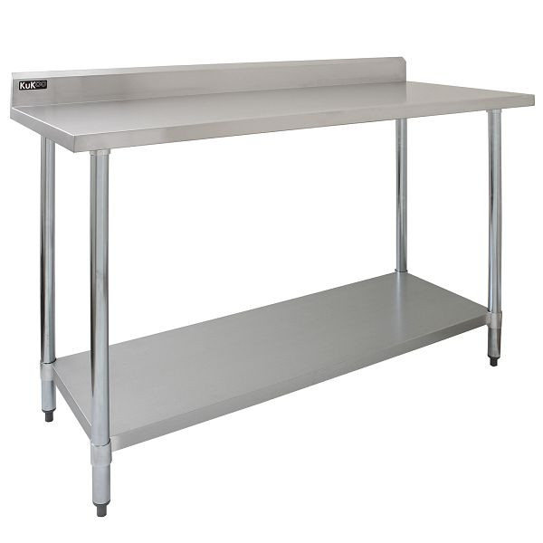 Table de travail en acier inoxydable table gastro KuKoo, 10626