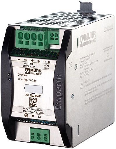 ELMEKO Alimentation à découpage Emparro 20A (85442), monophasée, 100-240 V AC / 24-28 V DC, 20 A, 42 20A 500
