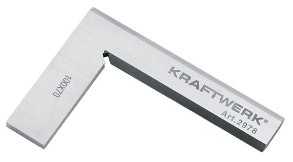 Angle plat en acier Kraftwerk, sans butée, rectifié, 100 x 70 mm, 2978