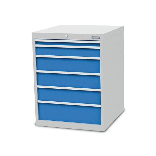 Armoire à tiroirs Bedrunka+Hirth, profondeur 736 mm, R 24-24, 6 x tiroirs, dimensions en mm (LxPxH) : 705 x 736 x 919, 790/1131V10A