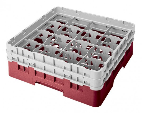 Panier de lavage Cambro 16 compartiments Camrack® hauteur: 13 cm canneberge, VE: 4 pièces, 16S434416