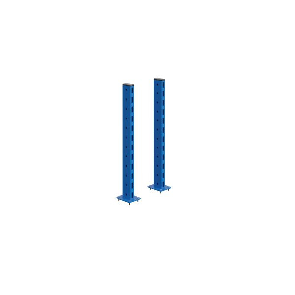 SOFAME 2 colonnes supports H600 mm sans traverse, bleu ciel RAL 5015, W010080115BI