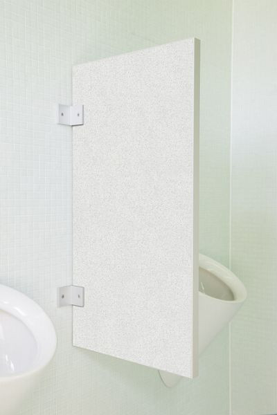 KEMMLIT Cloison d'urinoir standard Novara en bois granit blanc, 15120002