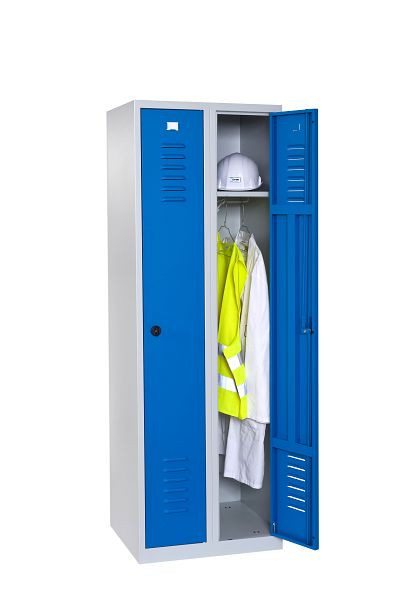 Armoire à langer SOFAME pour environnements industriels propres, 2 compartiments L600 x P 500 x H 1800 mm, W030130002GCBI