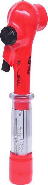 KS Tools Clé dynamométrique 1/2" avec isolation de protection et tête à cliquet réversible, 2-27 Nm, 117.1301