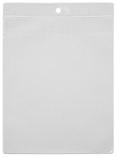 Pochette transparente Eichner A5 en film transparent PP avec rabat de protection et perforation soudée au milieu, UE : 10 pièces, 9218-06001