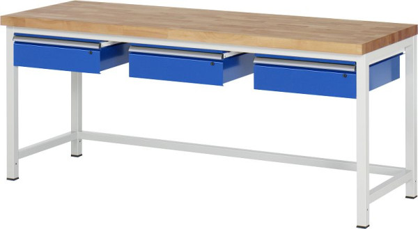 Etabli RAU série 8000 - modèle 8003A1, L2000 x P700 x H840-1040 mm, 03-8003A1-207B4H.11